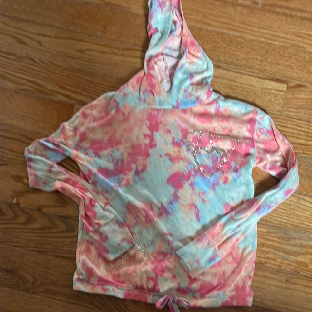 So Pink and Blue Tie-Dye Hoodie